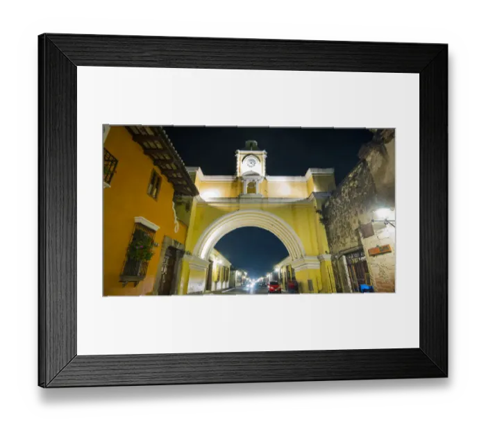 Framed Print : Arco de Santa Catalina (Santa Catalina Arch) by night, Antigua Guatemala Framed Print : Arco de Santa Catalina (Santa Catalina Arch) by night, Antigua Guatemala