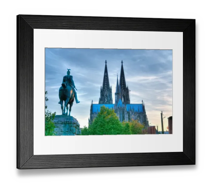 Framed Print : Cologne Cathedral and Equestrian statue of Prussian Kings Kaiser Wilhelm II Framed Print : Cologne Cathedral and Equestrian statue of Prussian Kings Kaiser Wilhelm II