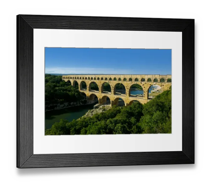 Framed Print : Pont Du Gard, Roman Bridge, Nimes, France Framed Print : Pont Du Gard, Roman Bridge, Nimes, France