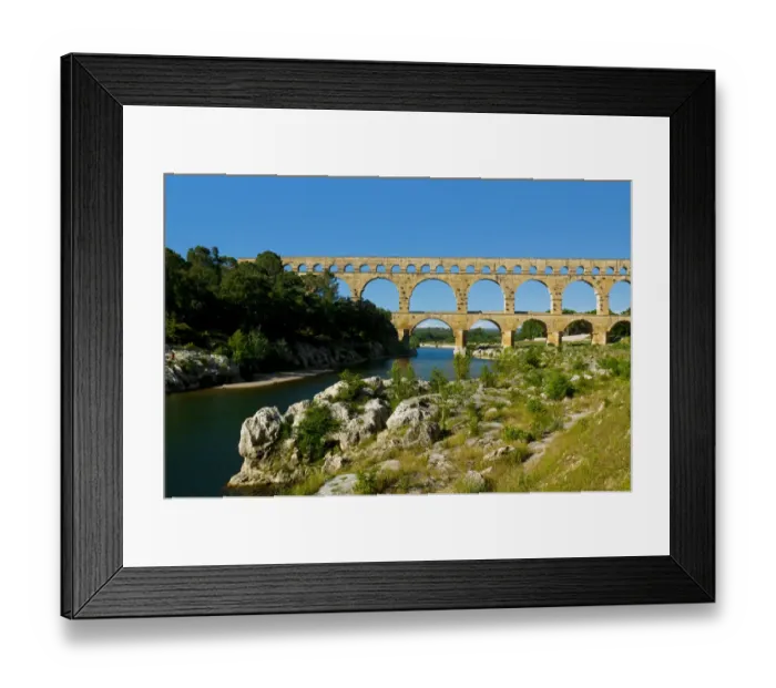 Framed Print : Pont Du Gard, Roman Bridge, Nimes, France Framed Print : Pont Du Gard, Roman Bridge, Nimes, France