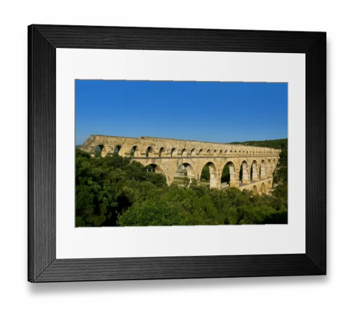 Framed Print : Pont Du Gard, Roman Bridge, Nimes, France Framed Print : Pont Du Gard, Roman Bridge, Nimes, France
