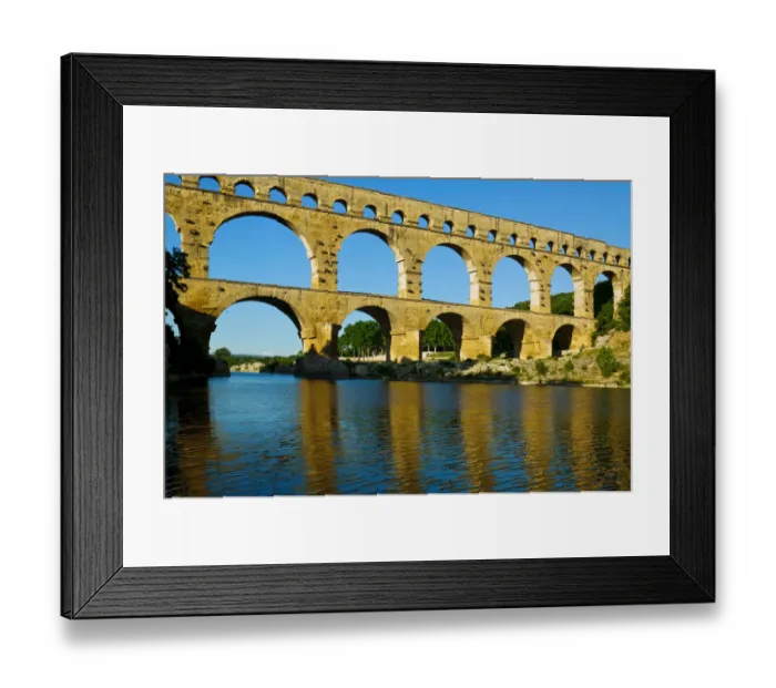 Framed Print : Pont Du Gard, Roman Bridge, Nimes, France Framed Print : Pont Du Gard, Roman Bridge, Nimes, France