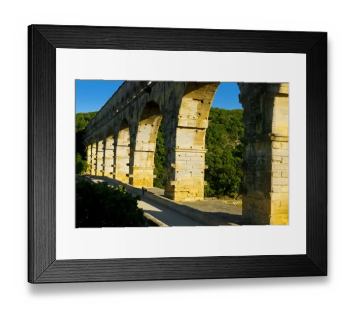 Framed Print : Pont Du Gard, Roman Bridge, Nimes, France Framed Print : Pont Du Gard, Roman Bridge, Nimes, France