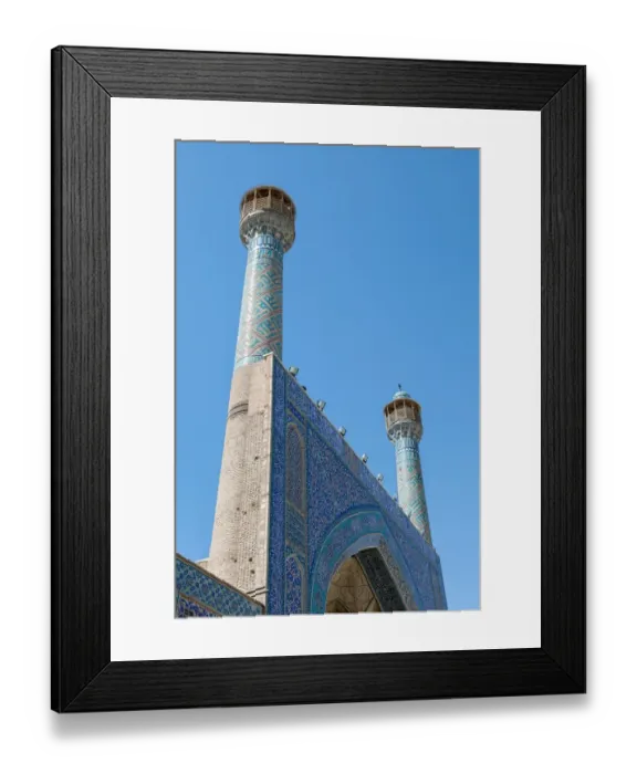 Framed Print : Minarets of Jameh mosque of Isfahan, Iran Framed Print : Minarets of Jameh mosque of Isfahan, Iran