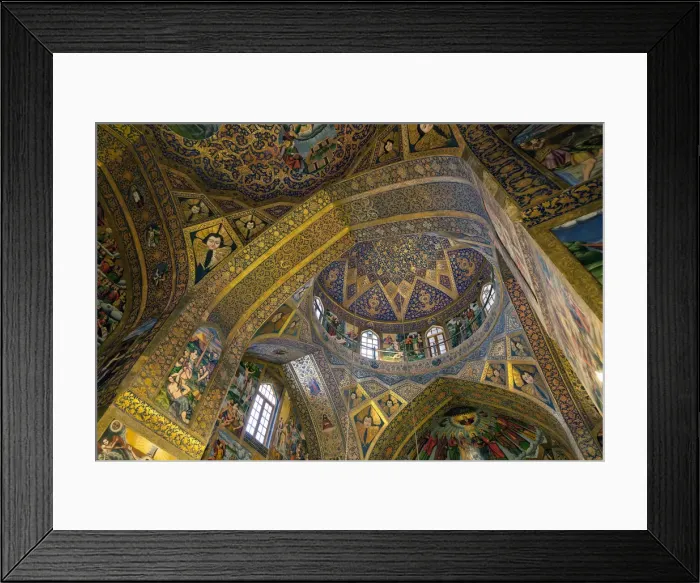 Framed Print : Decorated ceiling of Vank Cathedral, Isfahan, Iran Framed Print : Decorated ceiling of Vank Cathedral, Isfahan, Iran
