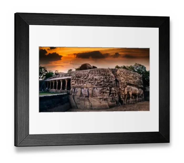 Framed Print : Arjunas Penance Framed Print : Arjunas Penance