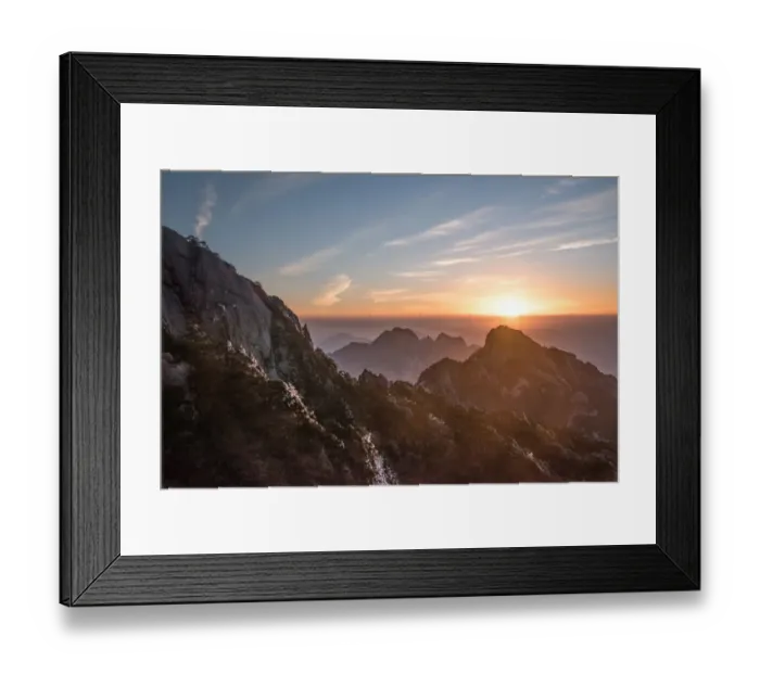 Framed Print : turtle peak view point, Huangshan (Yellow Mountains), Eastern China