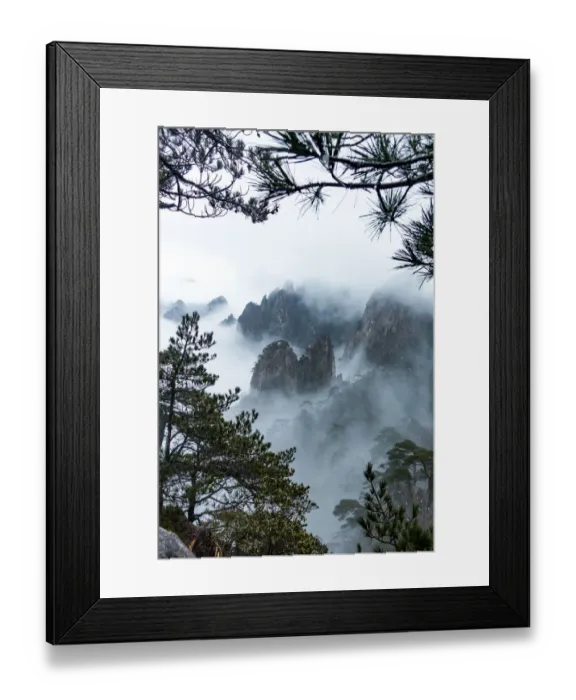 Framed Print : Huangshan (Yellow Mountains), Eastern China Framed Print : Huangshan (Yellow Mountains), Eastern China
