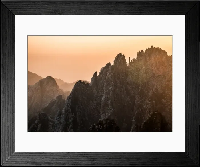 Framed Print : lion peak view point, Huangshan (Yellow Mountains), Eastern China