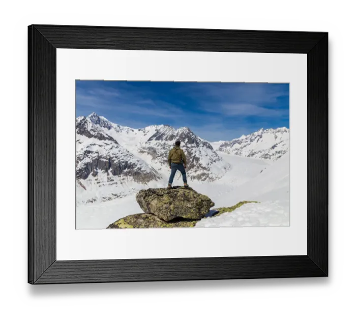 Framed Print : A man standing on the Rock Framed Print : A man standing on the Rock