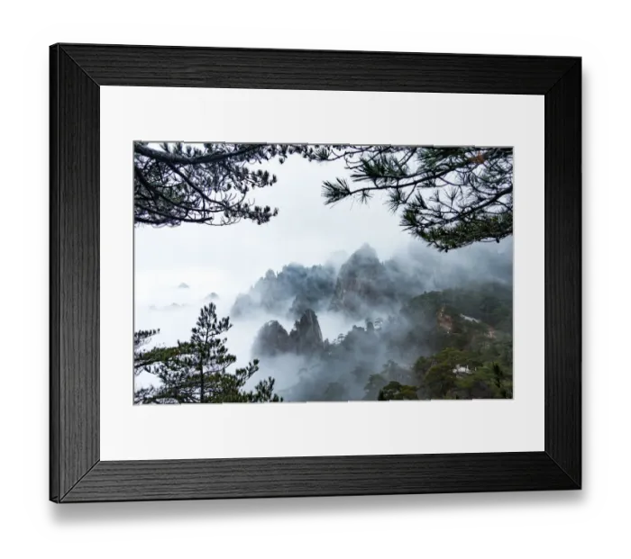 Framed Print : Huangshan (Yellow Mountains), Eastern China Framed Print : Huangshan (Yellow Mountains), Eastern China