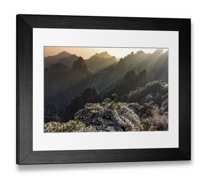 Framed Print : lion peak view point, Huangshan (Yellow Mountains), Eastern China