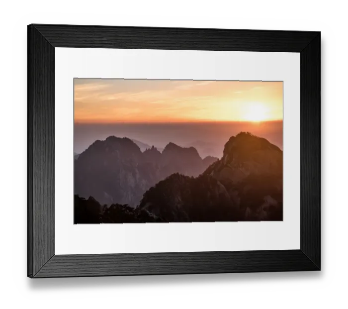 Framed Print : turtle peak view point, Huangshan (Yellow Mountains), Eastern China