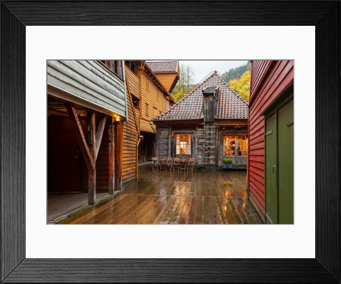 Framed Print : Bryggen Charm Framed Print : Bryggen Charm