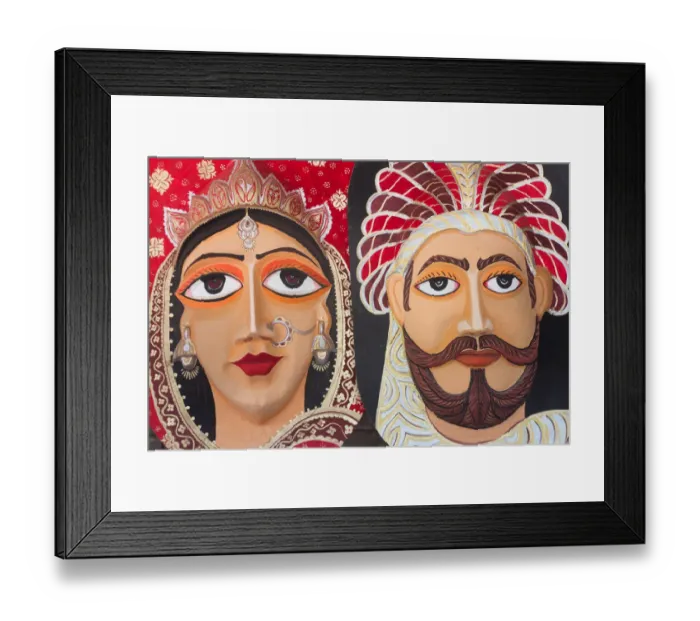 Framed Print : Portrait of a paper made king and queen on the occasion of celebrating Bengali New Year - 1423 in Dhaka Framed Print : Portrait of a paper made king and queen on the occasion of celebrating Bengali New Year - 1423 in Dhaka