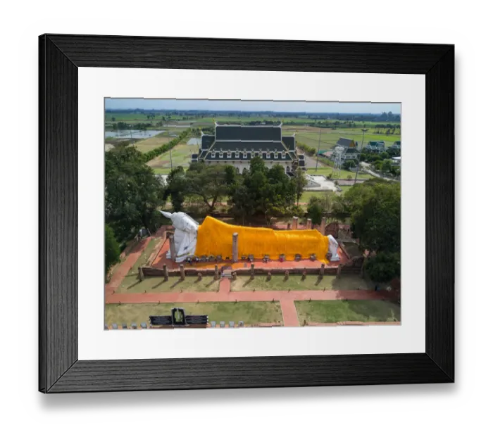 Framed Print : Wat Khun Intha Pramun temple at at Angthong Province, Historical Park, Thailand