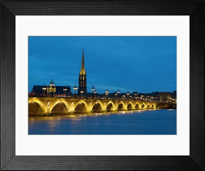 Framed Print : Pont De Pierre, Basilica Saint Michel, Bordeaux, Gironde, Aquitaine, France Framed Print : Pont De Pierre, Basilica Saint Michel, Bordeaux, Gironde, Aquitaine, France