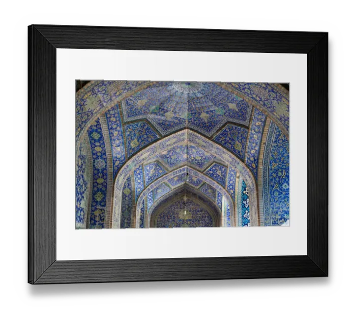 Framed Print : Imam mosque decorated interiors, Isfahan, Iran