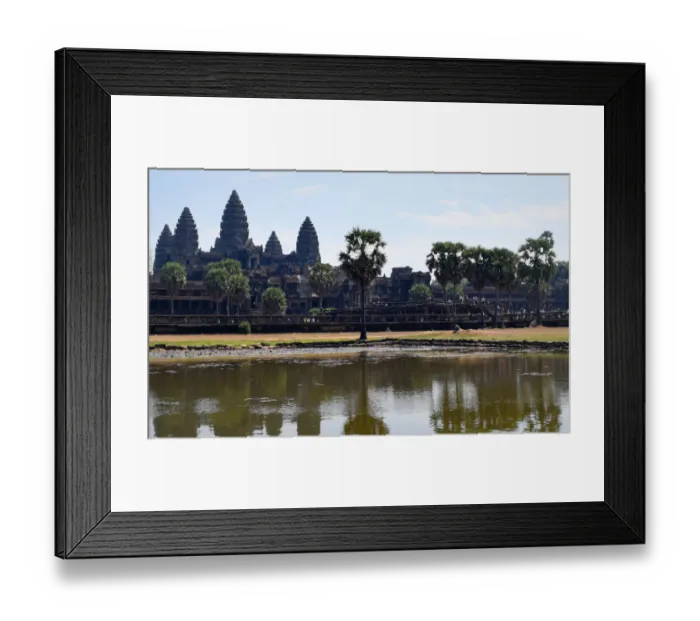 Framed Print : Angkor wat towers over pond - Siem Reap, Cambodia Framed Print : Angkor wat towers over pond - Siem Reap, Cambodia