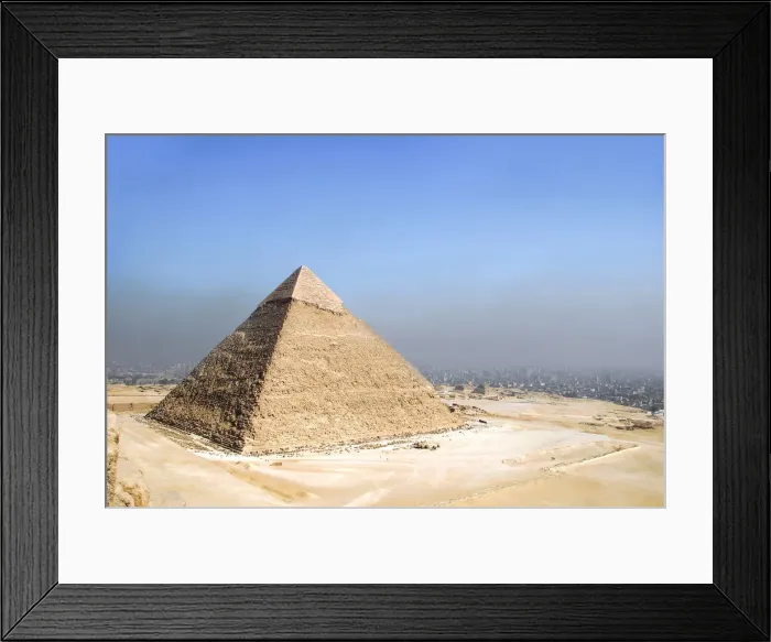 Framed Print : The Pyramid Of Chephren, Giza, Egypt Framed Print : The Pyramid Of Chephren, Giza, Egypt