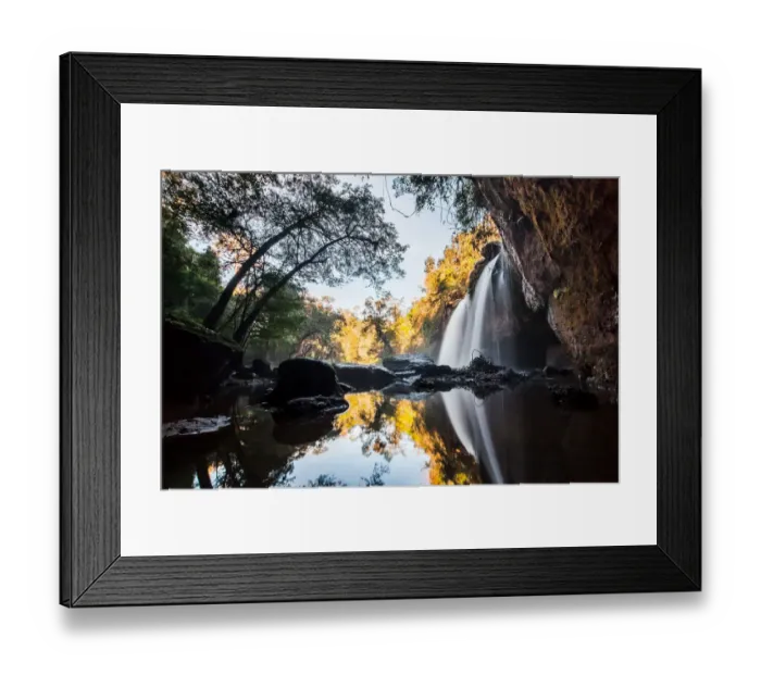 Framed Print : Waterfall cave Framed Print : Waterfall cave