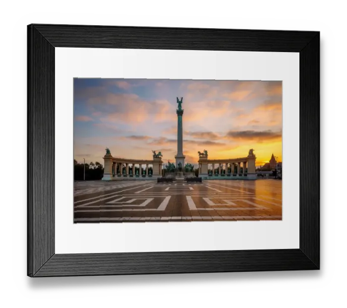 Framed Print : Sunrise at Heros Square, Budapest, Hungary Framed Print : Sunrise at Heros Square, Budapest, Hungary