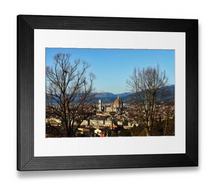 Framed Print : Elevated view of Florence from Piazzale Michelangelo, Italy Framed Print : Elevated view of Florence from Piazzale Michelangelo, Italy