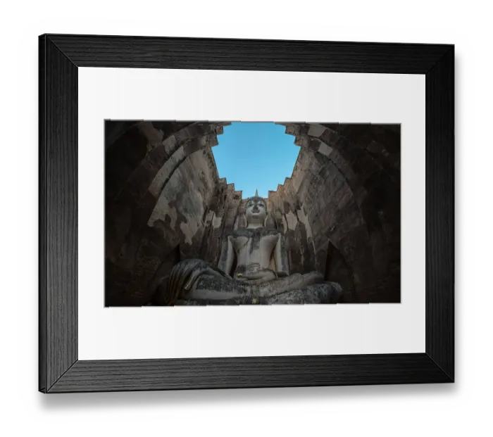 Framed Print : Sukhothai historical Park, Thailand, giant statue of Buddha in Wat Si Chum. The place is public property, no release document required Framed Print : Sukhothai historical Park, Thailand, giant statue of Buddha in Wat Si Chum. The place is public property, no release document required