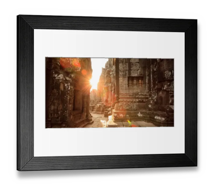 Framed Print : Light trought the old temple of Bayon Framed Print : Light trought the old temple of Bayon