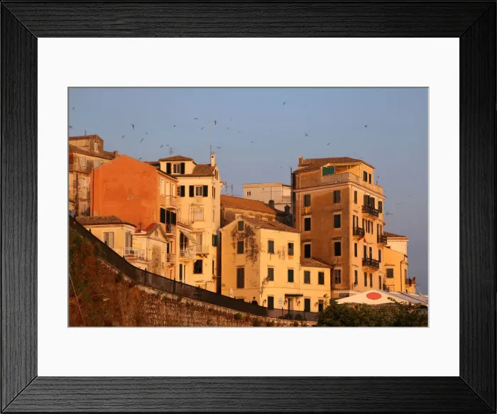 Framed Print : Early morning sun on Corfu, Greece Framed Print : Early morning sun on Corfu, Greece