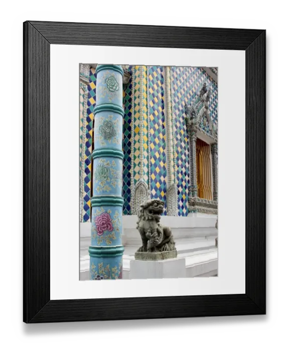 Framed Print : Excessive and delicate decoration Wat Phra Kaew Bangkok Thailand