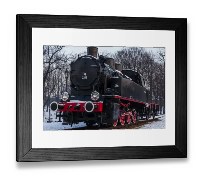 Framed Print : Former locomotive at Wieliczka Salt Mine