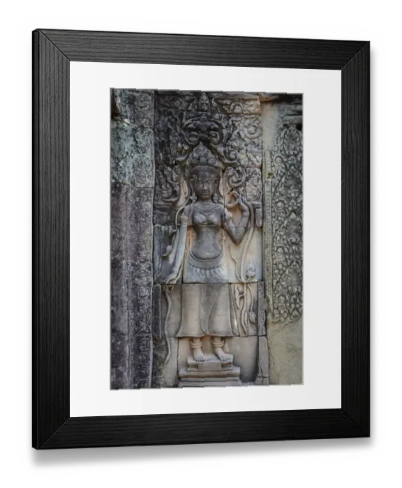 Framed Print : Ancient scalpture at Bayon Temple at Angkor Thom complex Framed Print : Ancient scalpture at Bayon Temple at Angkor Thom complex