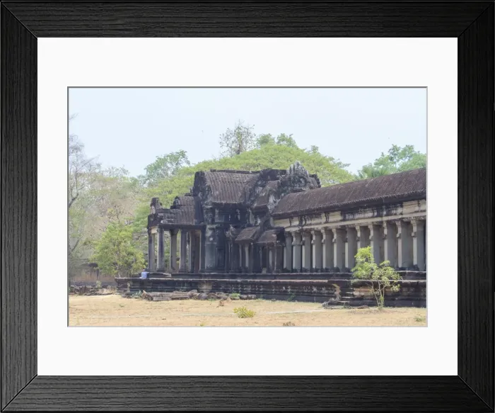 Framed Print : Entering wing to Angkor Wat Temple Framed Print : Entering wing to Angkor Wat Temple