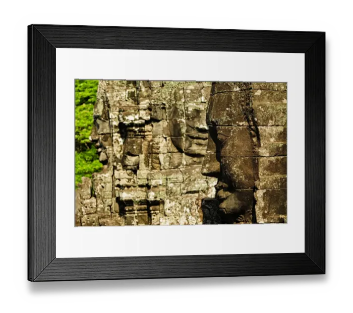 Framed Print : Bayon faces seen from the side Framed Print : Bayon faces seen from the side