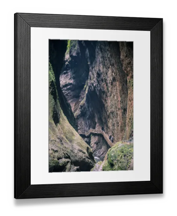 Framed Print : China, Chongqing Municipality, Wulong. Natural Rock Bridges Unesco World Heritage site Framed Print : China, Chongqing Municipality, Wulong. Natural Rock Bridges Unesco World Heritage site