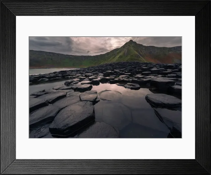 Framed Print : Giants Causeway on moody morning