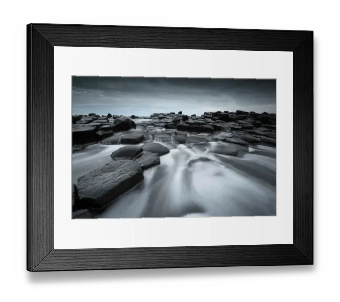 Framed Print : Giants Causeway flowing water Framed Print : Giants Causeway flowing water