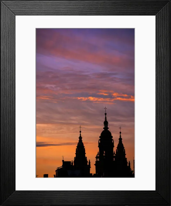 Framed Print : Cathedral of Santiago de Compostela at sunset, Galicia. Spain Framed Print : Cathedral of Santiago de Compostela at sunset, Galicia. Spain