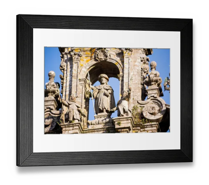 Framed Print : Cathedral of Santiago close-up, Galicia. Spain