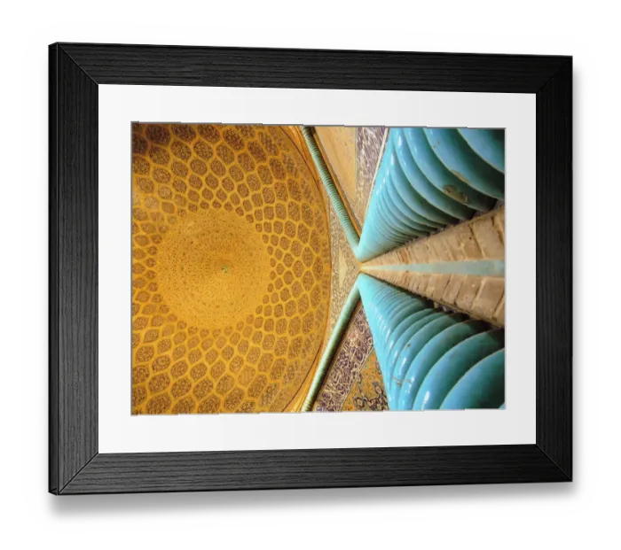 Framed Print : Beautiful mosque Islamic geometrical decoration - Isfahan, Iran Framed Print : Beautiful mosque Islamic geometrical decoration - Isfahan, Iran