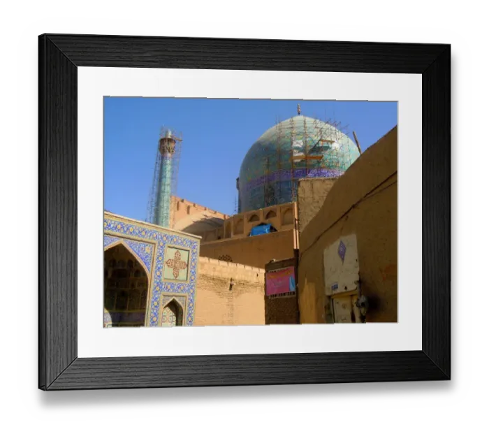 Framed Print : Beautiful Iranian Imam mosque from nearby alleys Framed Print : Beautiful Iranian Imam mosque from nearby alleys