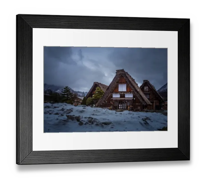 Framed Print : Triple japanese house at dawn Framed Print : Triple japanese house at dawn