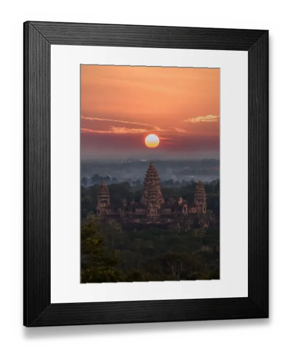 Framed Print : Orange Sunrise at Angkor Wat, Siem reap, Cambodia Framed Print : Orange Sunrise at Angkor Wat, Siem reap, Cambodia