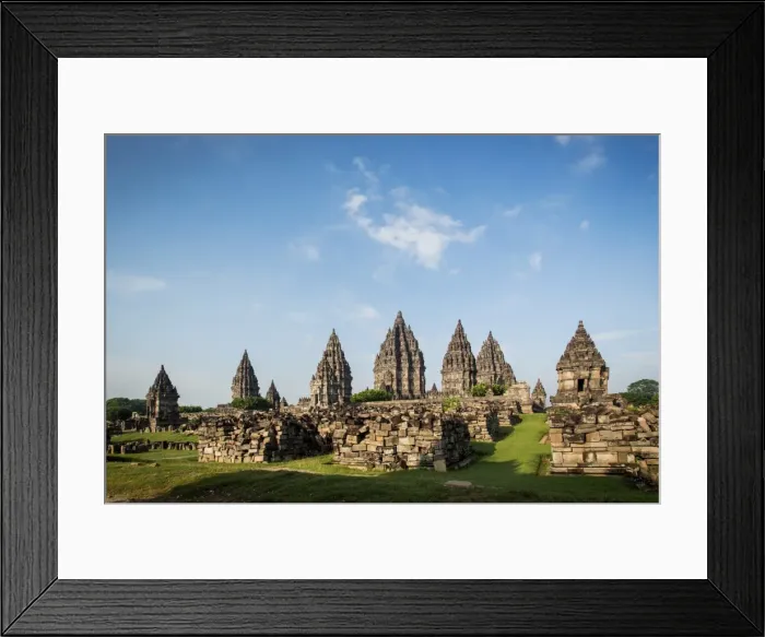 Framed Print : Wide angle image of Prambanan Temple Framed Print : Wide angle image of Prambanan Temple