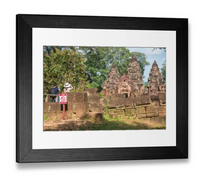 Framed Print : Tourist took a photos of Banteay Srei temple Framed Print : Tourist took a photos of Banteay Srei temple