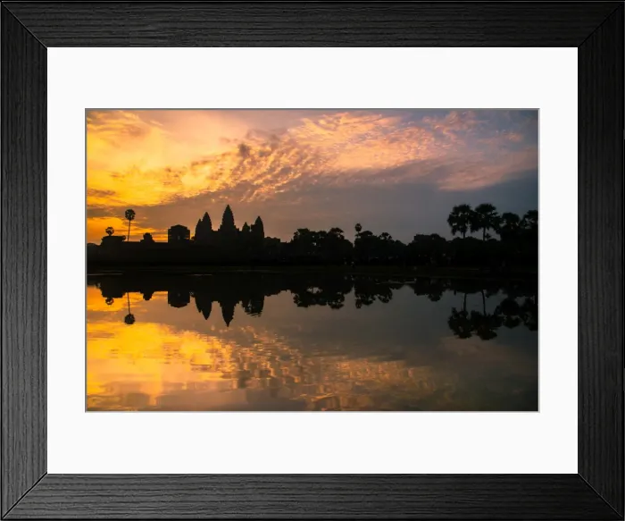 Framed Print : Angkor Wat reflection in the early morning of Siem Reap, Cambodia Framed Print : Angkor Wat reflection in the early morning of Siem Reap, Cambodia