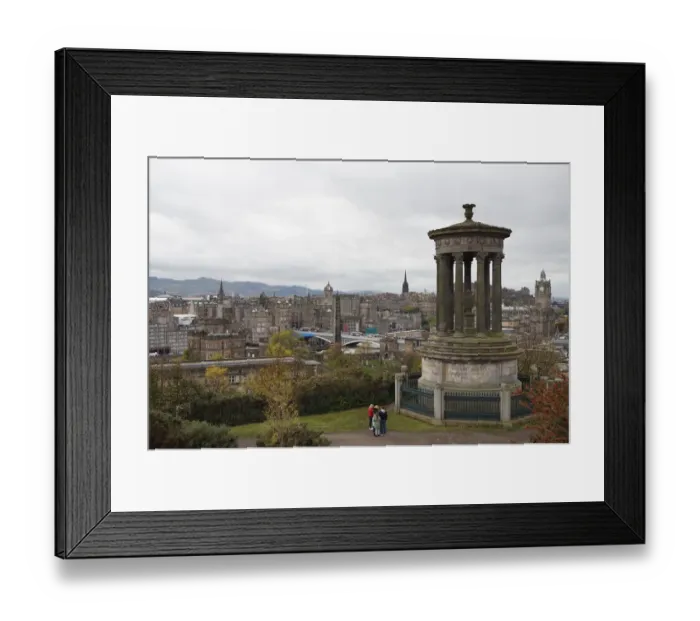 Framed Print : Dugald Stewart Monument and old city of Edinburgh, United Kingdom Framed Print : Dugald Stewart Monument and old city of Edinburgh, United Kingdom