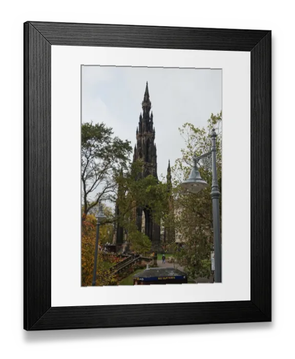 Framed Print : Scott Monument between the trees, Edinburgh, United Kingdom Framed Print : Scott Monument between the trees, Edinburgh, United Kingdom