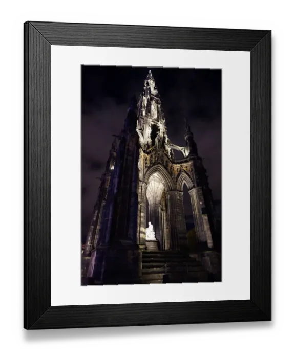 Framed Print : Close Up Scott Monument at night, Edinburgh, United Kingdom Framed Print : Close Up Scott Monument at night, Edinburgh, United Kingdom